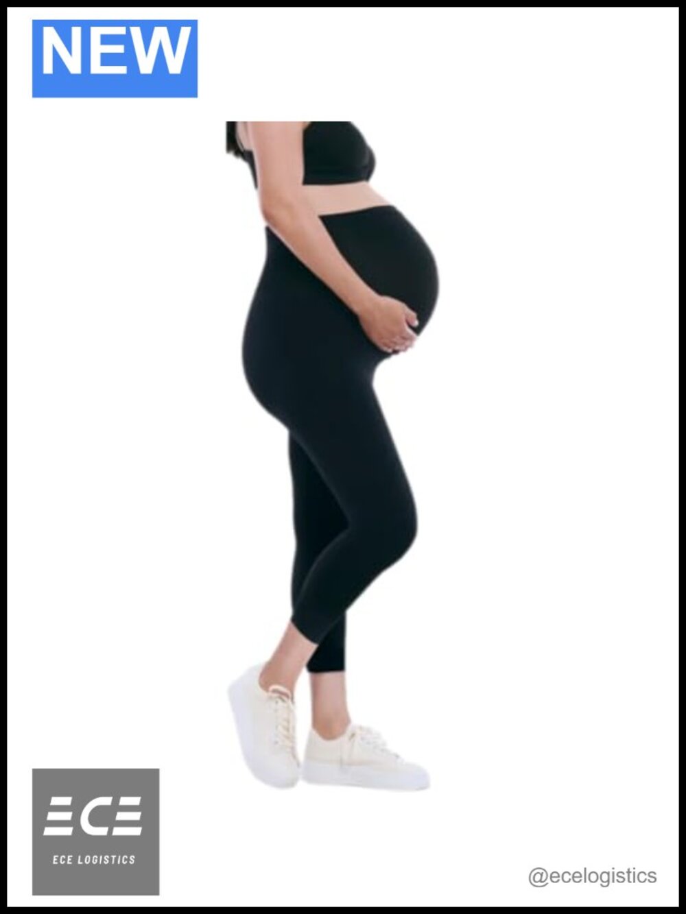 Maternity Crop Capri Leggings Secret Fit Over Belly Stretch Cotton